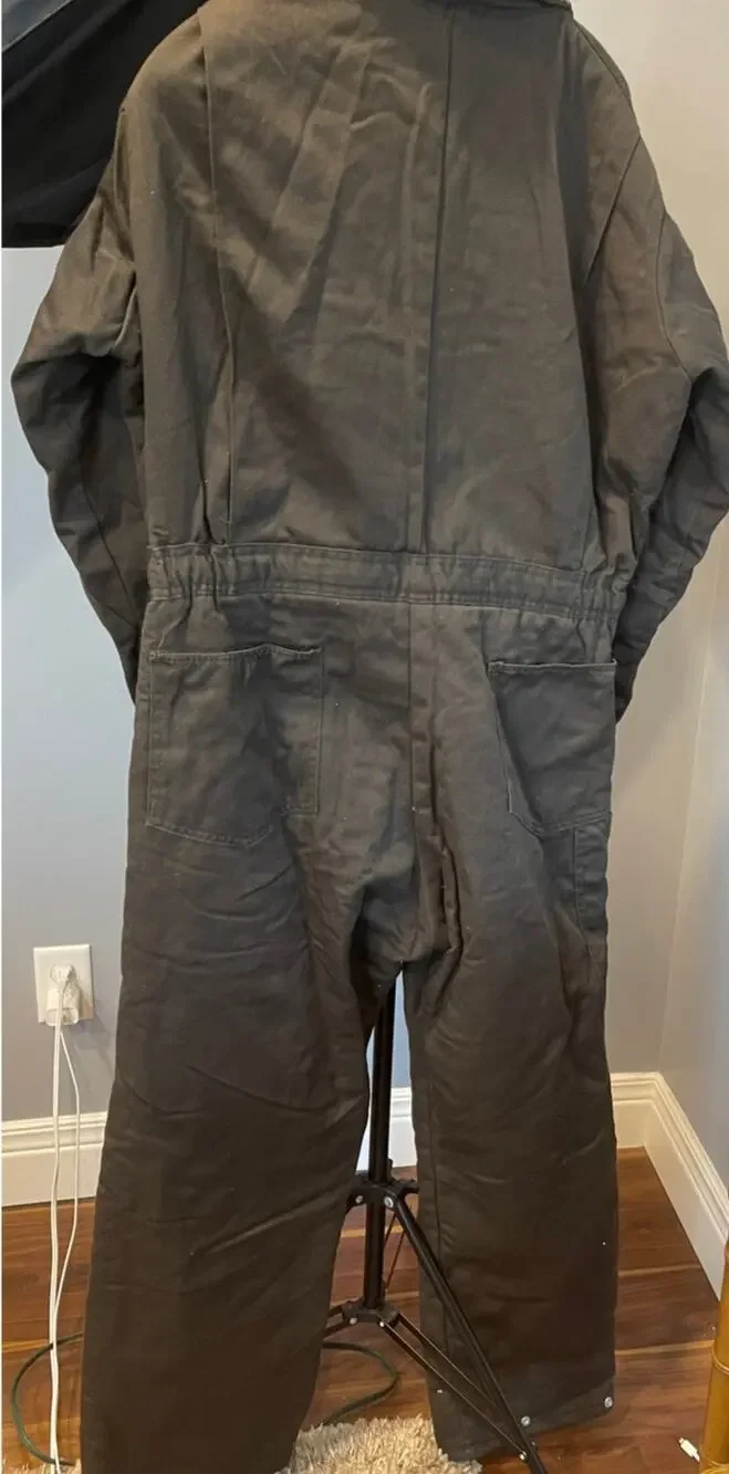 Key Imperial Vintage Mens Green Insulated Coveralls, Winter, Work, Medium